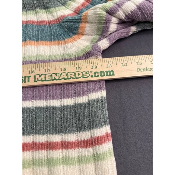 Alfred Dunner Striped Ribbed Knit Sweater With Button Shoulder Detail Womens Sma - Picture 3 of 6